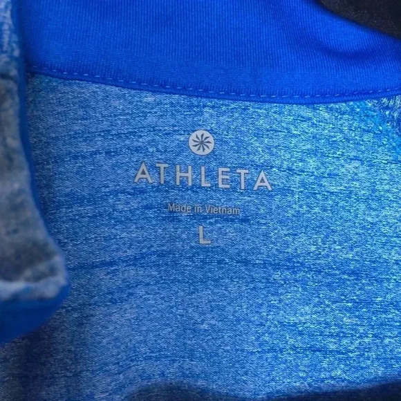 Athleta Performance Top Womens Large Long Sleeves Blue Athletic Outdoor - Picture 5 of 9